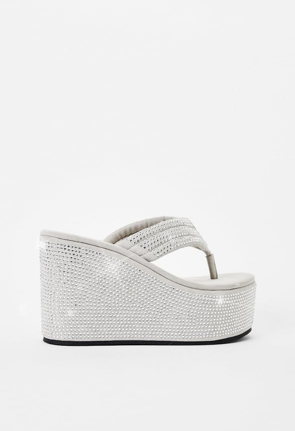 Kimora Platform Wedge Sandal Vapor Blue/ Clear