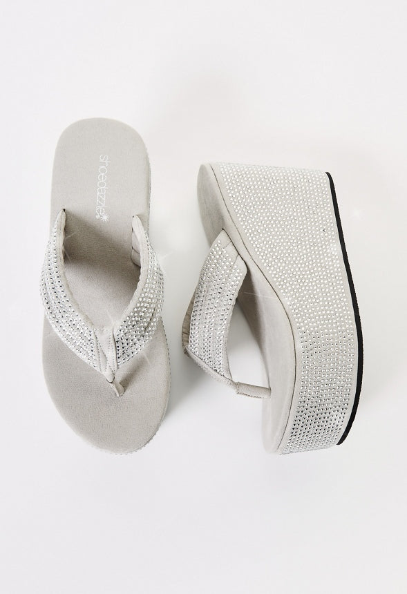 Kimora Platform Wedge Sandal Vapor Blue/ Clear