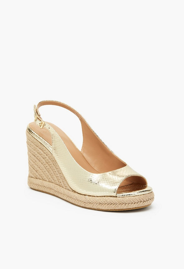 SARIAH ESPADRILLE WEDGE SANDAL Champagne