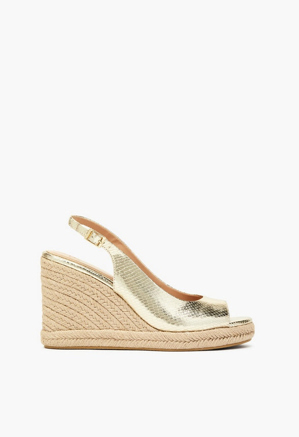 SARIAH ESPADRILLE WEDGE SANDAL Champagne