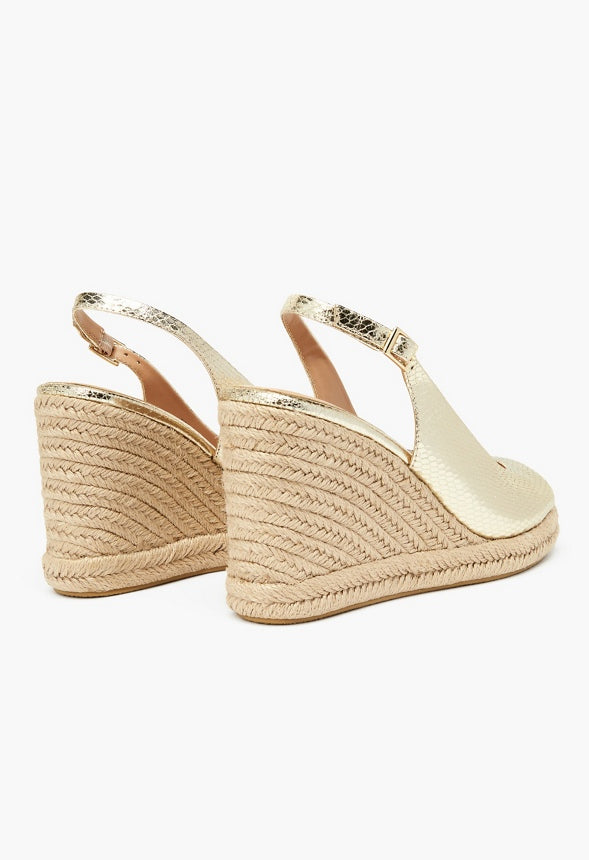 SARIAH ESPADRILLE WEDGE SANDAL Champagne