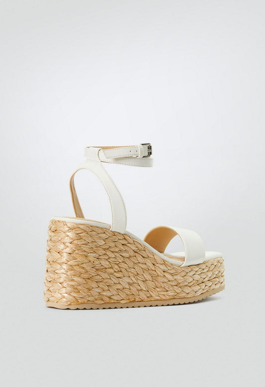 GAIA ESPADRILLE WEDGE SANDAL Bright White