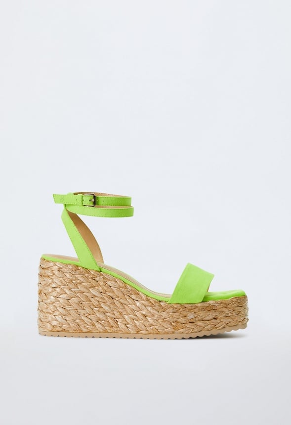GAIA ESPADRILLE WEDGE SANDAL Acid Lime
