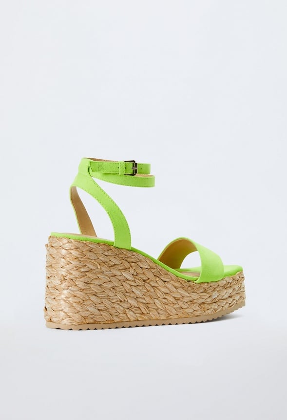 GAIA ESPADRILLE WEDGE SANDAL Acid Lime