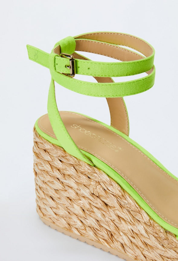 GAIA ESPADRILLE WEDGE SANDAL Acid Lime