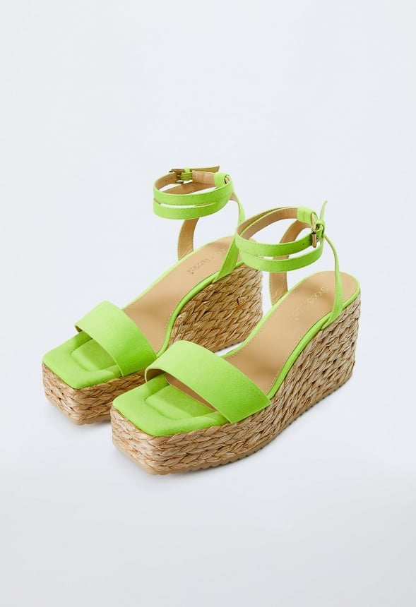 GAIA ESPADRILLE WEDGE SANDAL Acid Lime