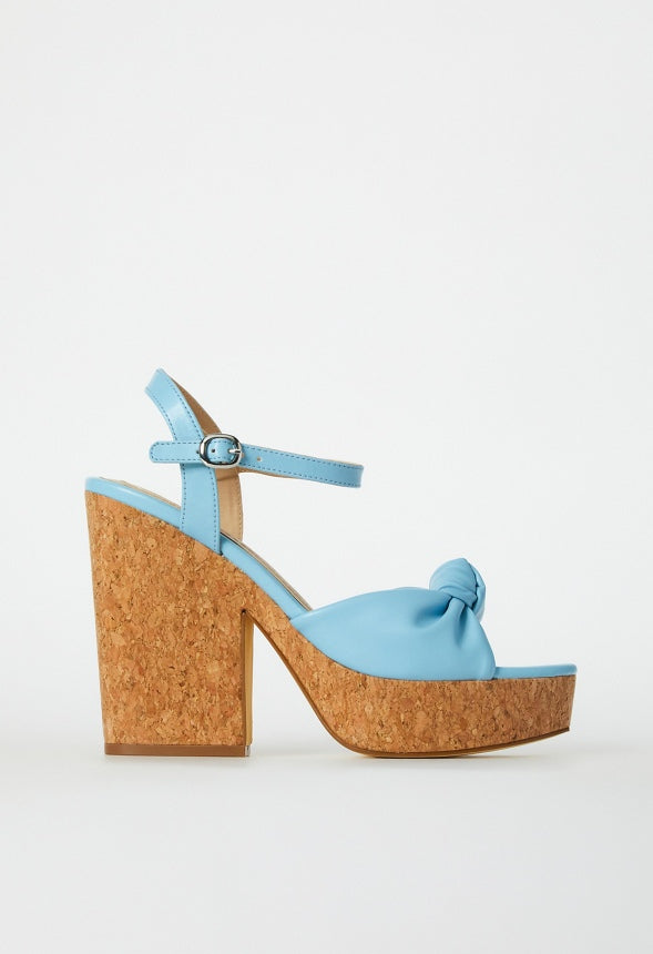 Celeste Platform Sandal Sky Blue