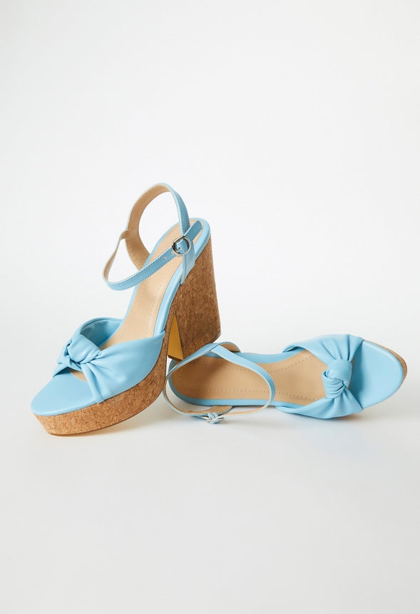 Celeste Platform Sandal Sky Blue