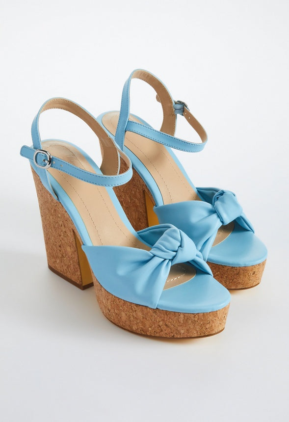Celeste Platform Sandal Sky Blue