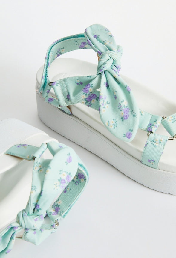 Lucia Gladiator Sandal Subtle Green Floral