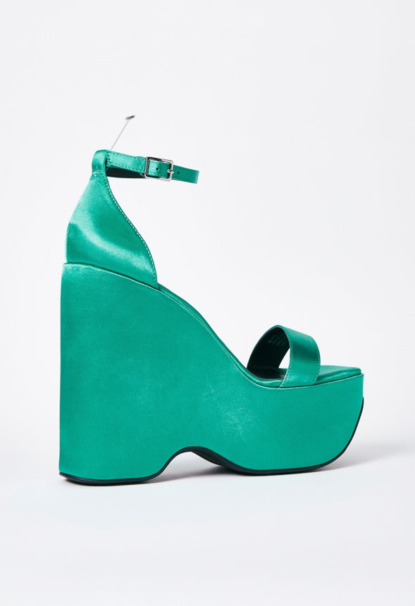 Solange Wedge Sandal Stone Green