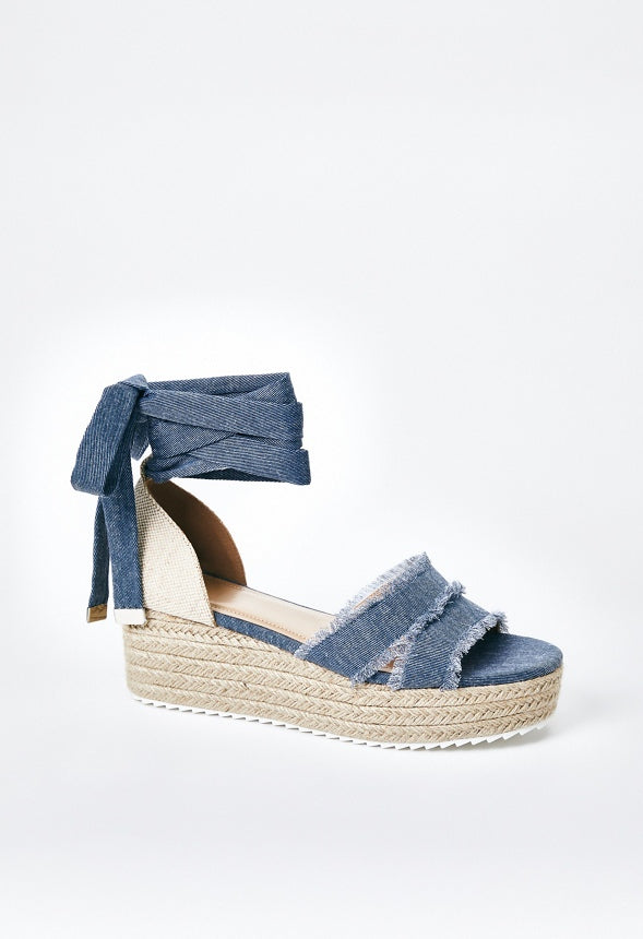 Sarai Espadrille Wedge Sandal Chambray