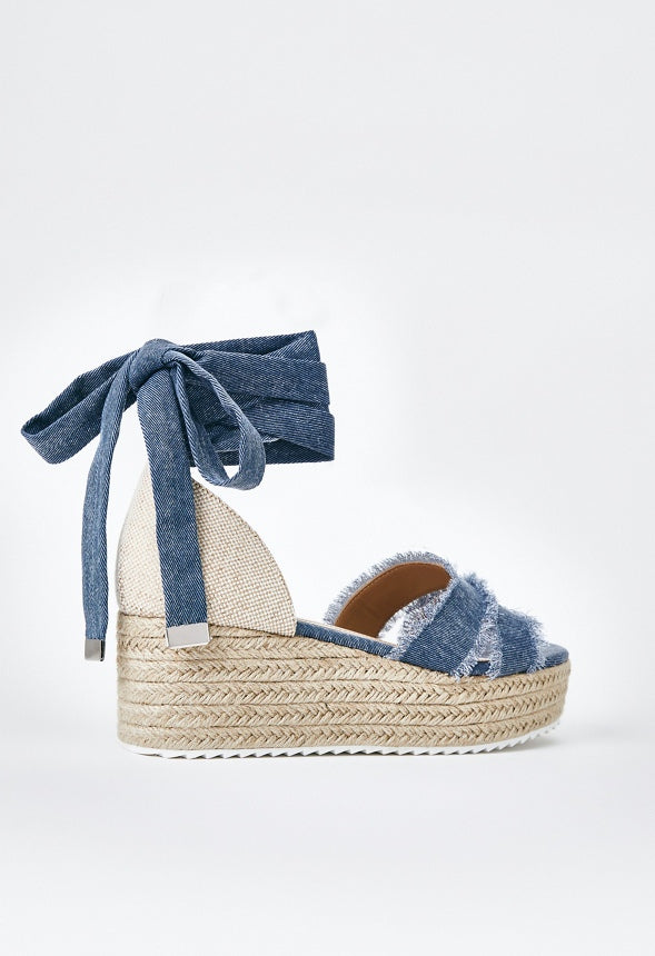 Sarai Espadrille Wedge Sandal Chambray