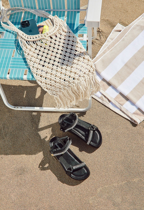 Zaria Platform Sandal Black Caviar