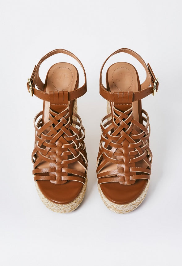 Kiera Espadrille Wedge Sandal Camel
