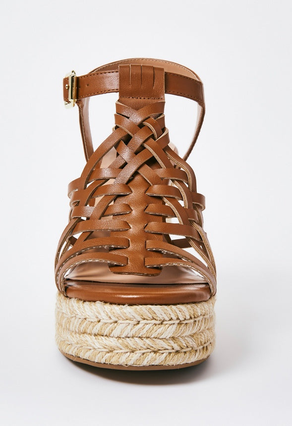 Kiera Espadrille Wedge Sandal Camel
