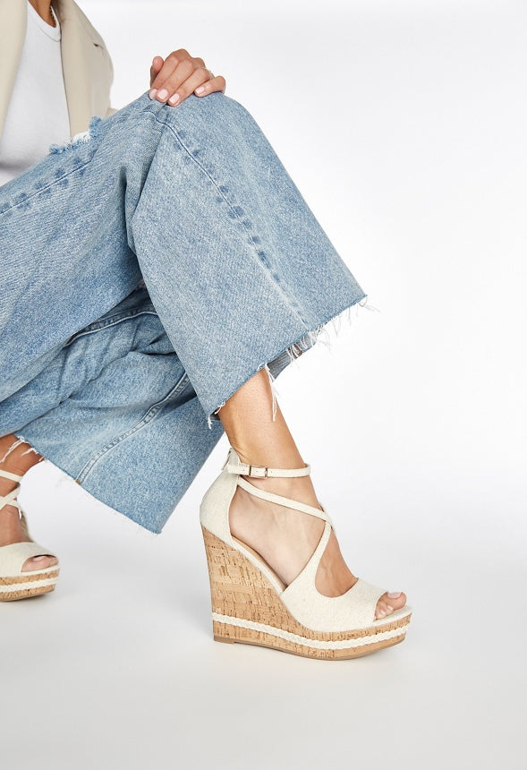 Naia Wedge Sandal Dk Natural