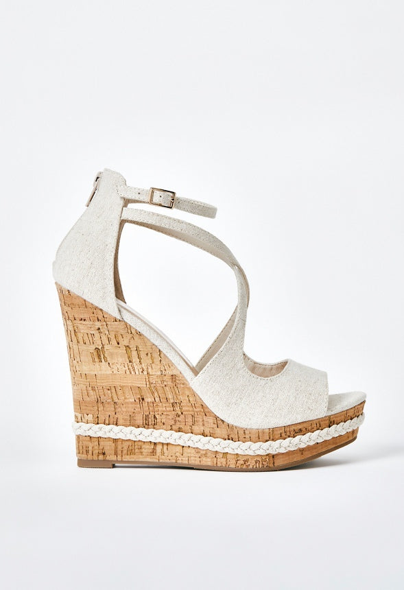 Naia Wedge Sandal Dk Natural