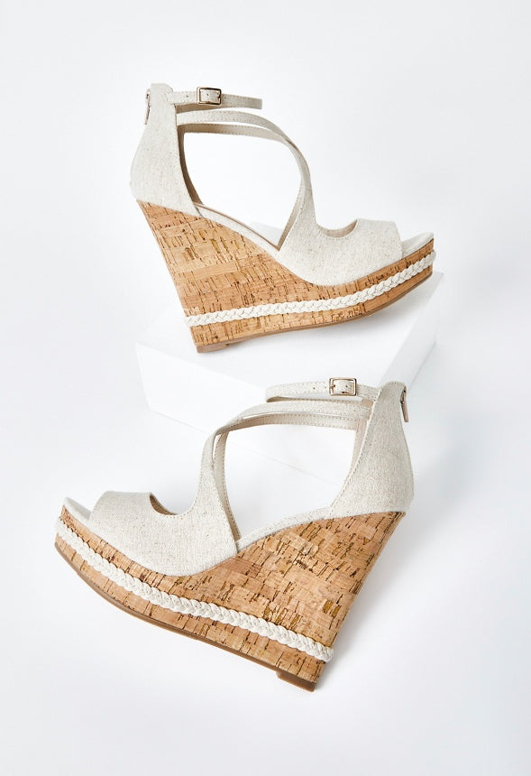 Naia Wedge Sandal Dk Natural