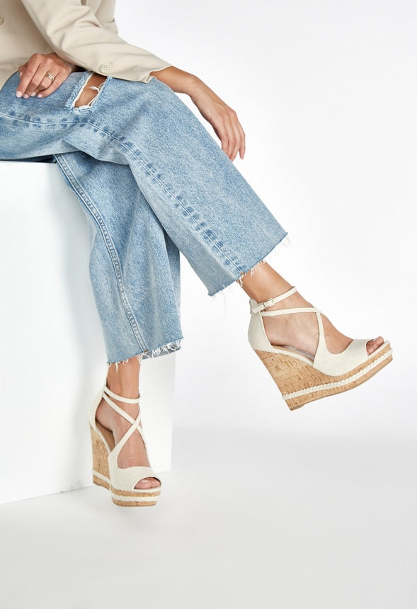 Naia Wedge Sandal Dk Natural