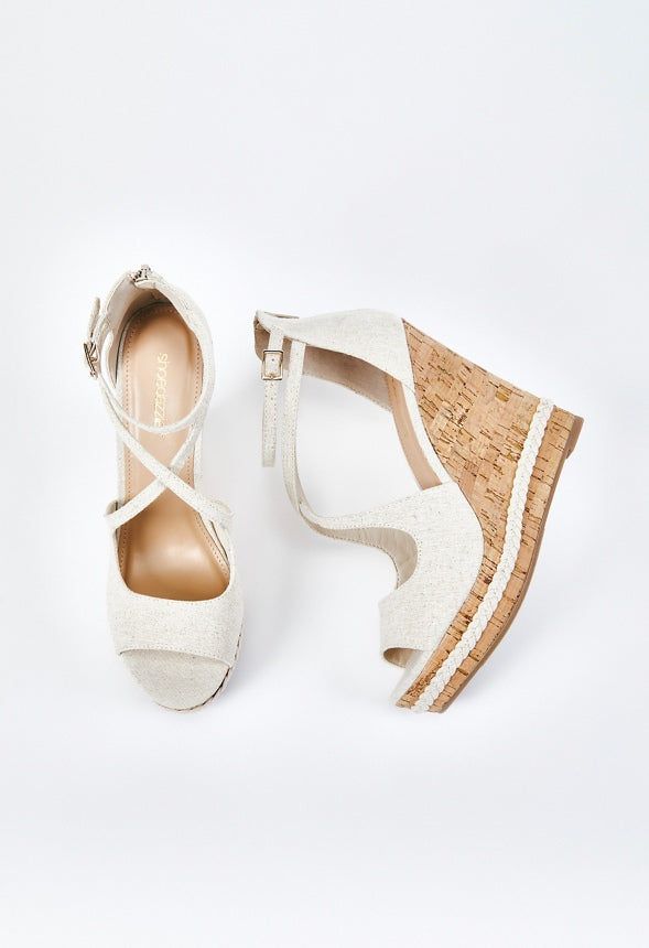 Naia Wedge Sandal Dk Natural