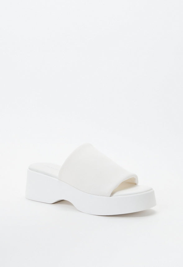 Effie Platform Slide Sandal Bright White