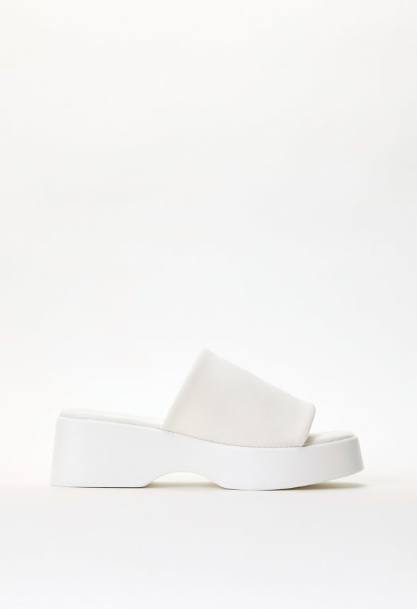 Effie Platform Slide Sandal Bright White