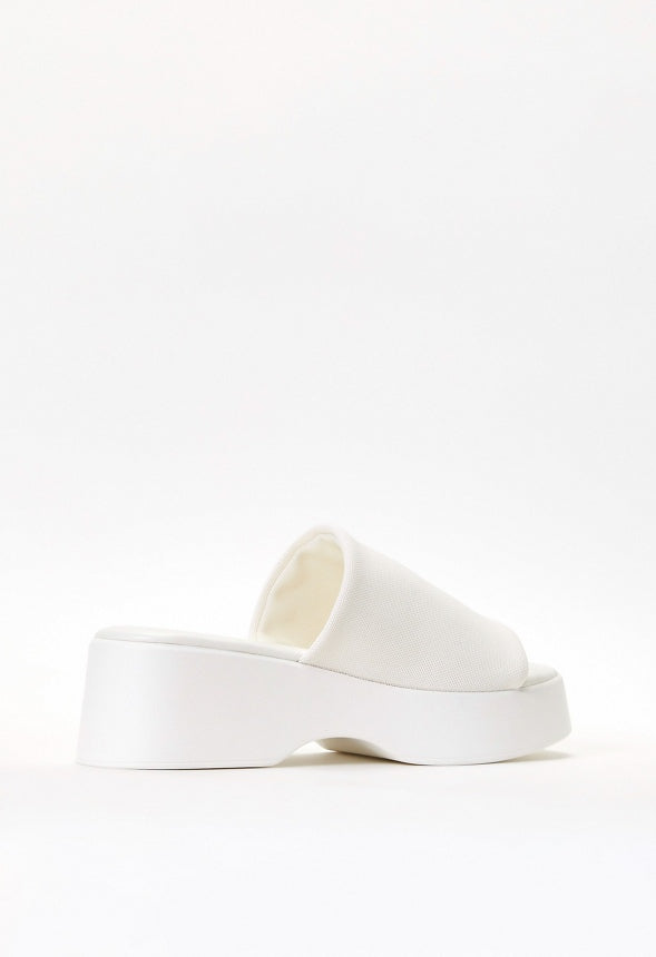 Effie Platform Slide Sandal Bright White