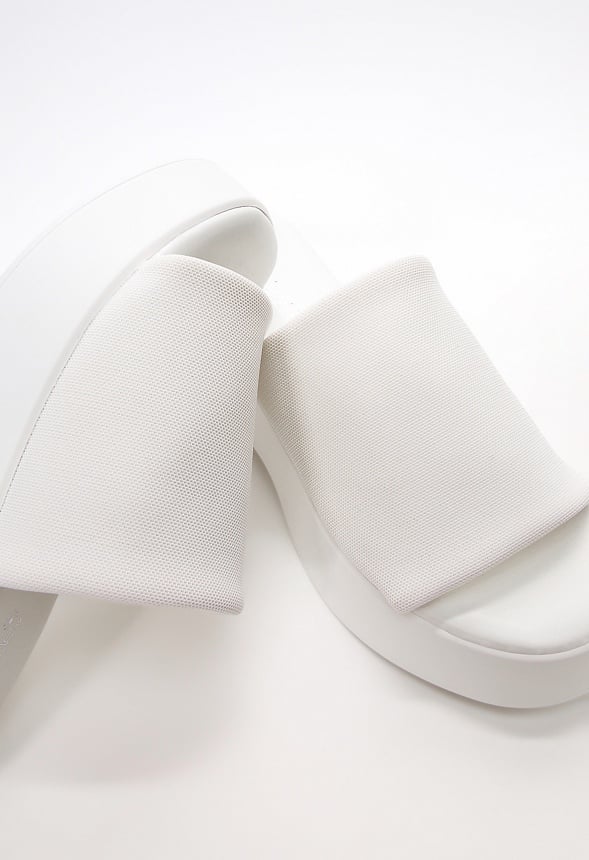 Effie Platform Slide Sandal Bright White