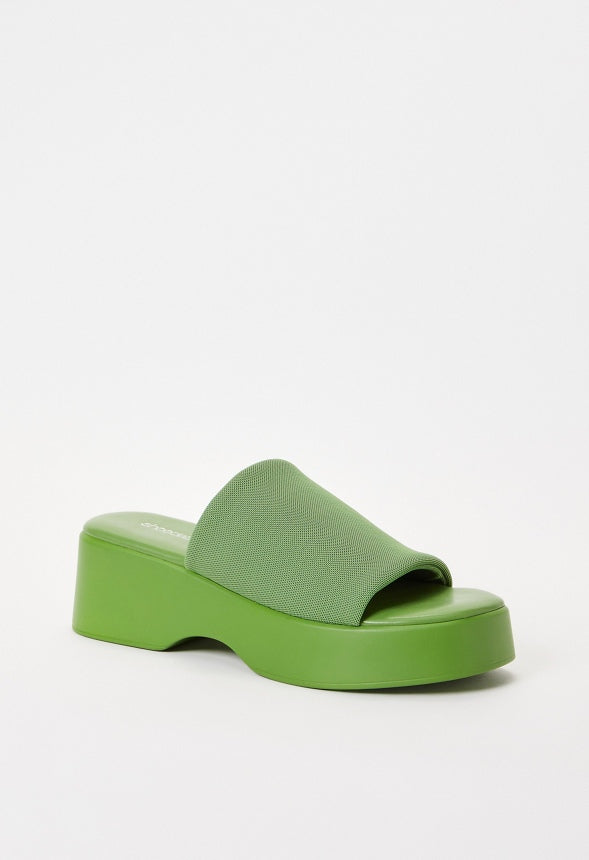 Effie Platform Slide Sandal Piquant Green