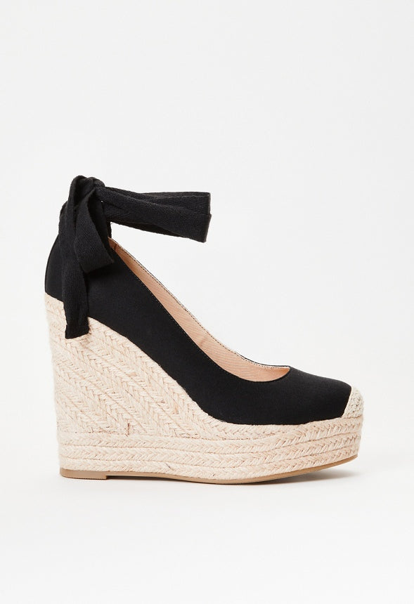 Vilette Espadrille Wedge Black