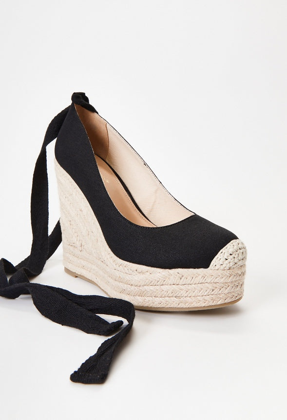 Vilette Espadrille Wedge Black