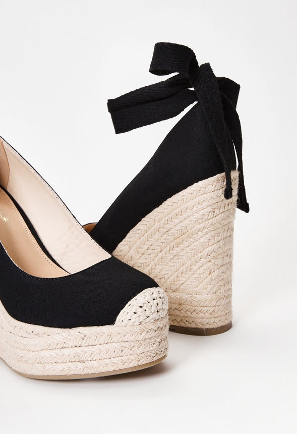 Vilette Espadrille Wedge Black