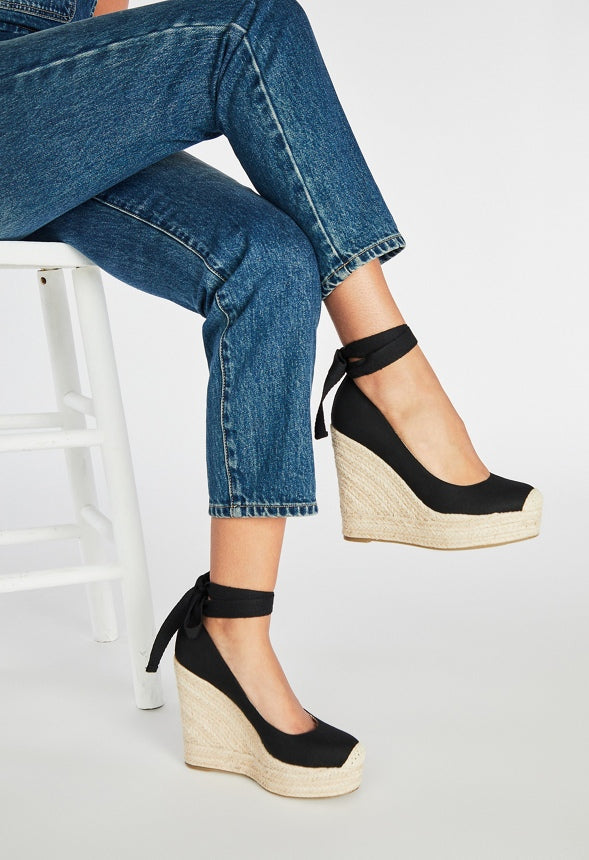 Vilette Espadrille Wedge Black