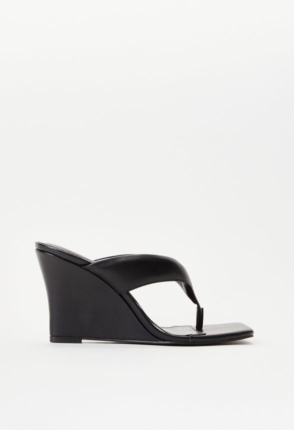 Elodie Wedge Sandal Black