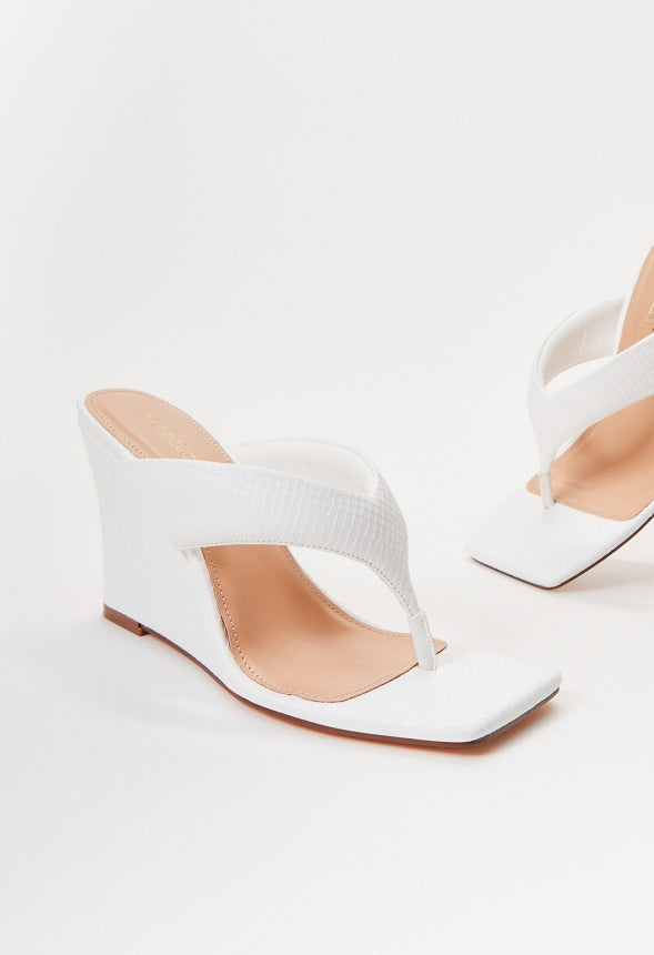 Elodie Wedge Sandal Bright White