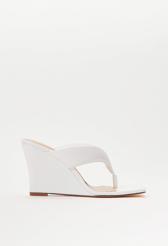 Elodie Wedge Sandal Bright White