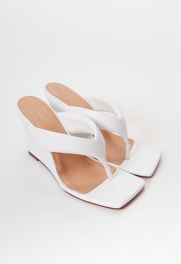 Elodie Wedge Sandal Bright White