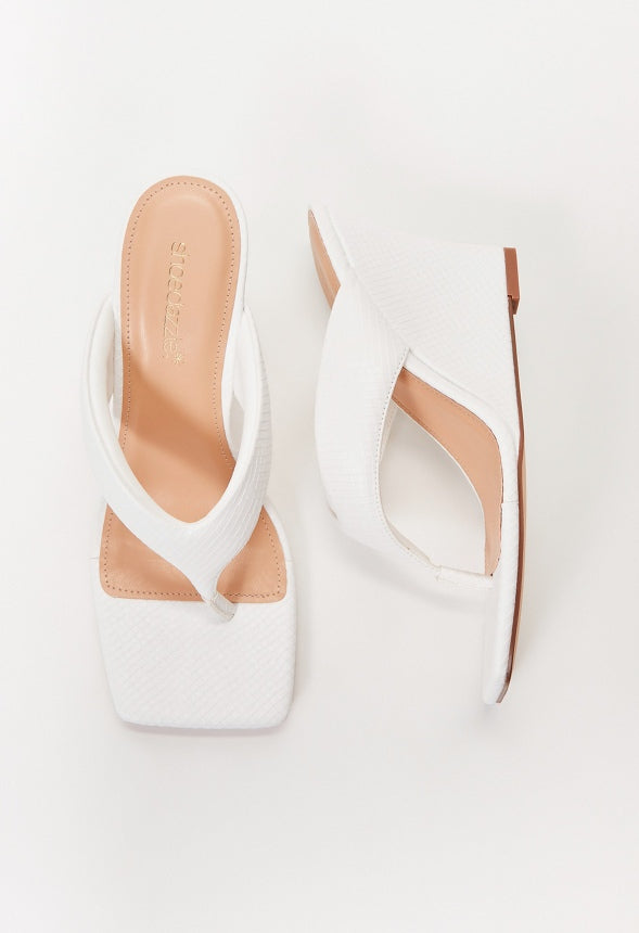 Elodie Wedge Sandal Bright White