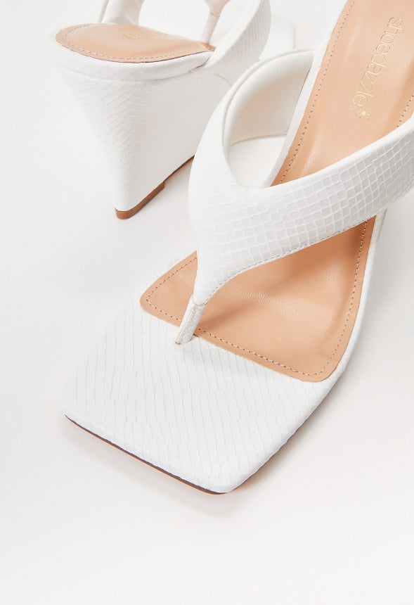 Elodie Wedge Sandal Bright White