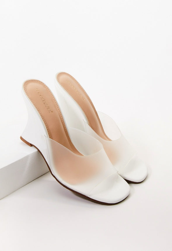 Lucie Wedge Sandal Bright White