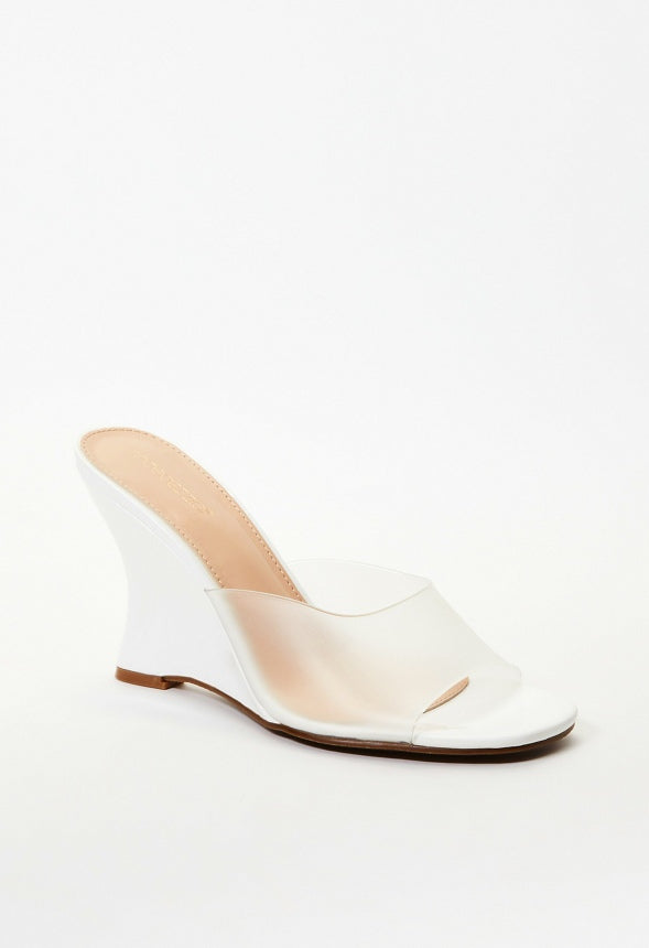 Lucie Wedge Sandal Bright White