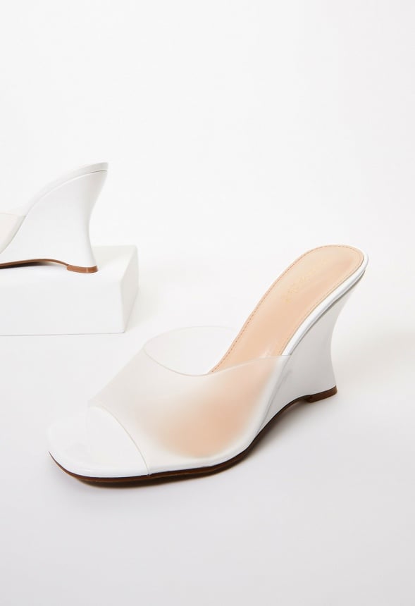 Lucie Wedge Sandal Bright White