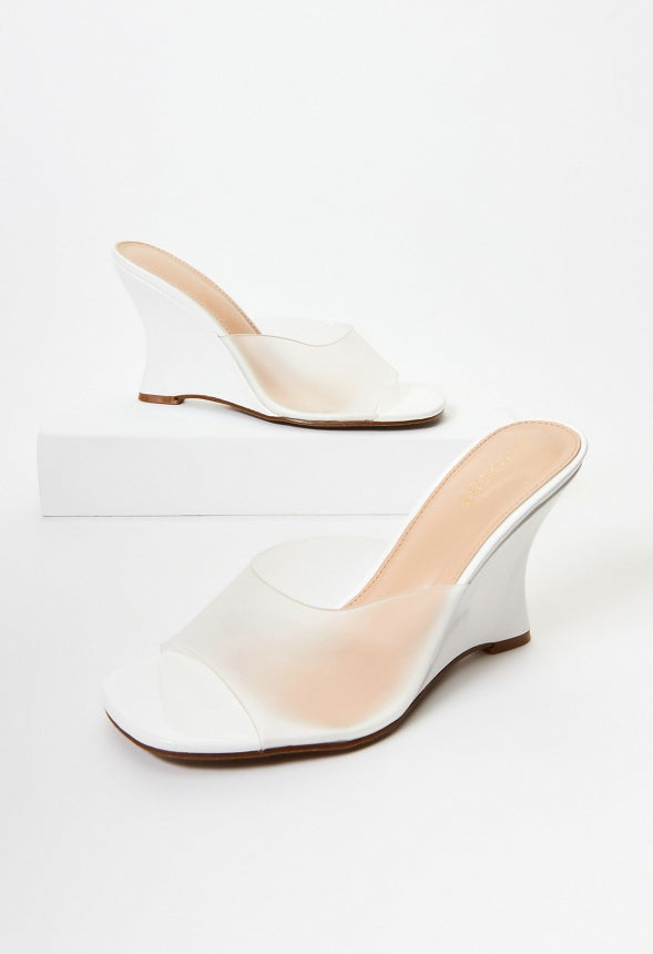 Lucie Wedge Sandal Bright White