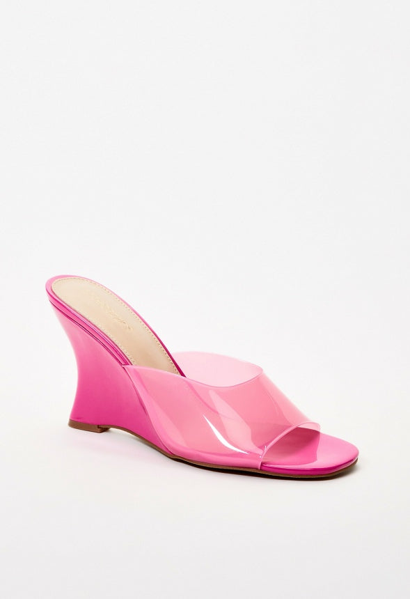 Lucie Wedge Sandal Shocking Pink