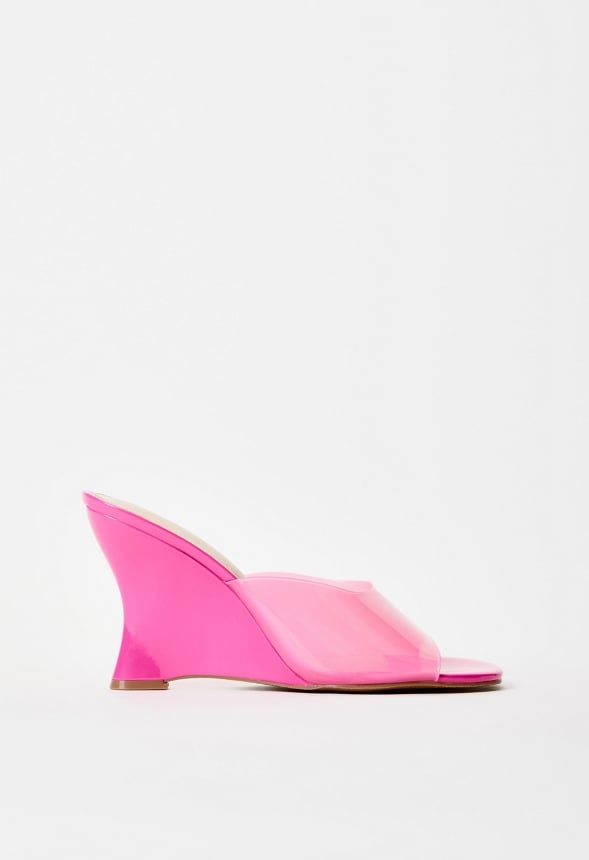 Lucie Wedge Sandal Shocking Pink