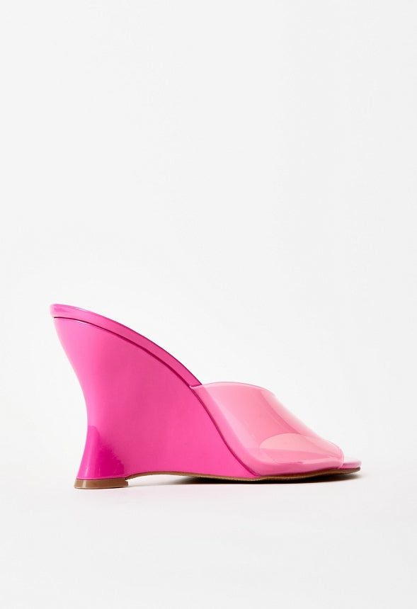 Lucie Wedge Sandal Shocking Pink