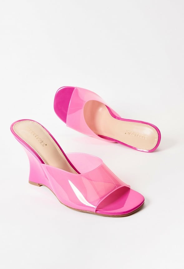 Lucie Wedge Sandal Shocking Pink