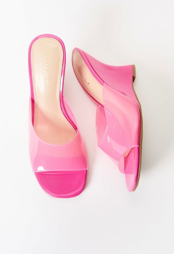 Lucie Wedge Sandal Shocking Pink