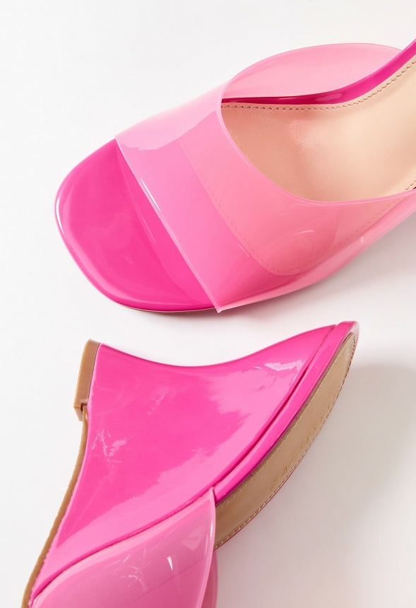 Lucie Wedge Sandal Shocking Pink